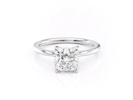 The Claire Set With A 1 Carat Princess Lab Diamond Discount