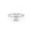 The Serena Set With A 2 Carat Elongated Cushion Lab Diamond Hot on Sale