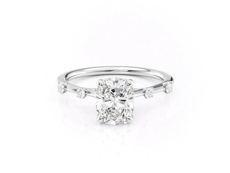 The Serena Set With A 2 Carat Elongated Cushion Lab Diamond Hot on Sale