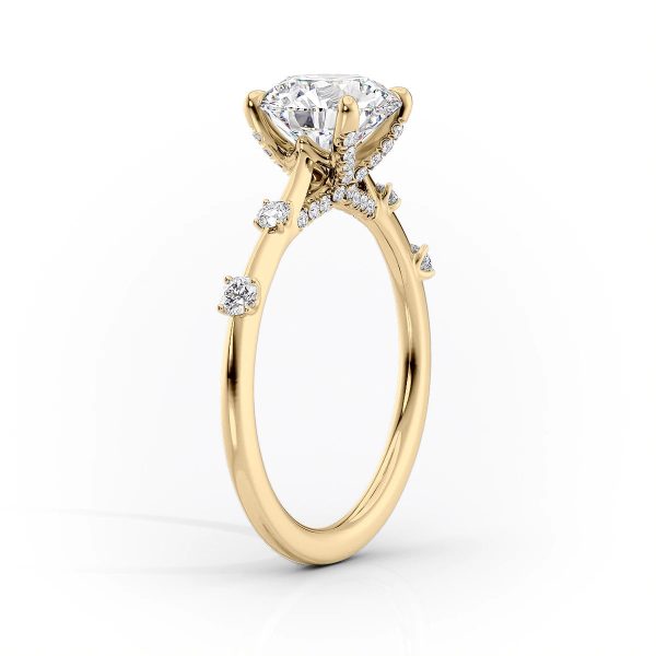 The Serena Set With A 3 Carat Round Lab Diamond Online Sale