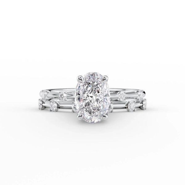 The Serena Set With A 2 Carat Oval Lab Diamond Sale