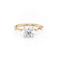 The Serena Set With A 3 Carat Round Lab Diamond Online Sale