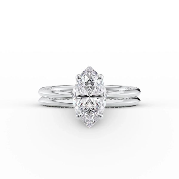 The Claire Set With A 3 Carat Marquise Lab Diamond For Cheap