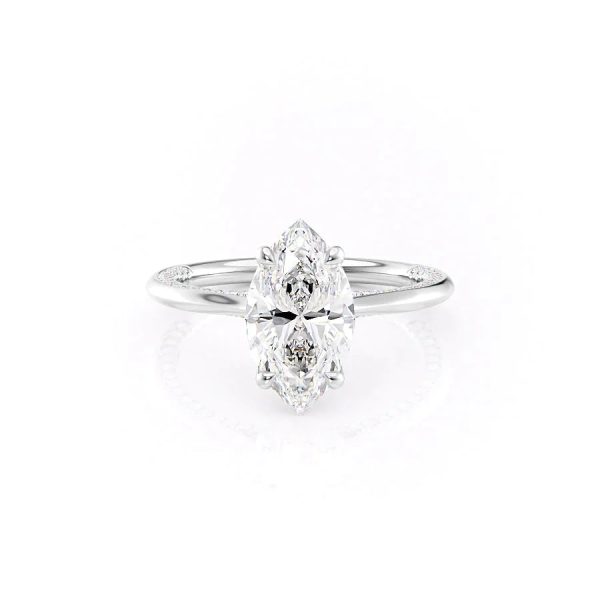 The Claire Set With A 3 Carat Marquise Lab Diamond For Cheap