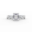 The Serena Set With A 3 Carat Emerald Lab Diamond on Sale