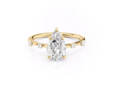 The Serena Set With A 3 Carat Pear Lab Diamond Discount