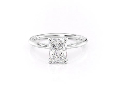 The Claire Set With A 2.5 Carat Radiant Lab Diamond For Cheap