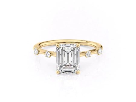 The Serena Set With A 1 Carat Emerald Lab Diamond Hot on Sale