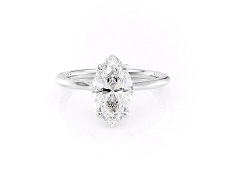 The Claire Set With A 1.5 Carat Marquise Lab Diamond Cheap