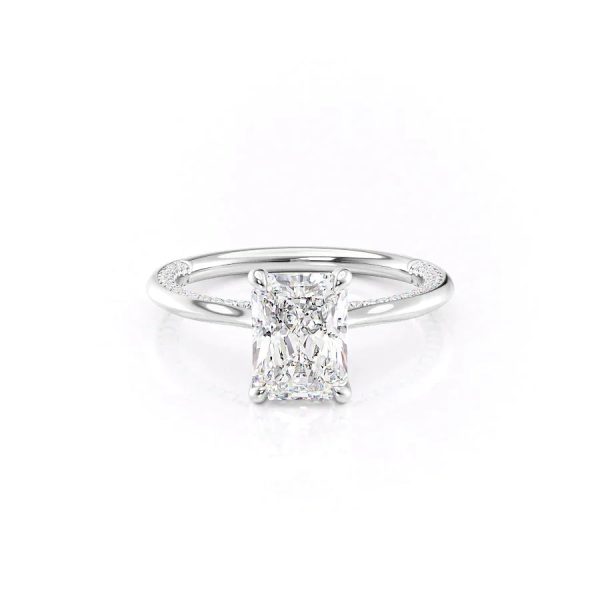 The Claire Set With A 3 Carat Radiant Lab Diamond on Sale