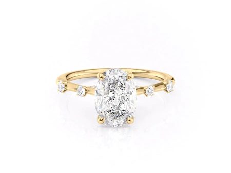 The Serena Set With A 1.5 Carat Oval Lab Diamond Cheap