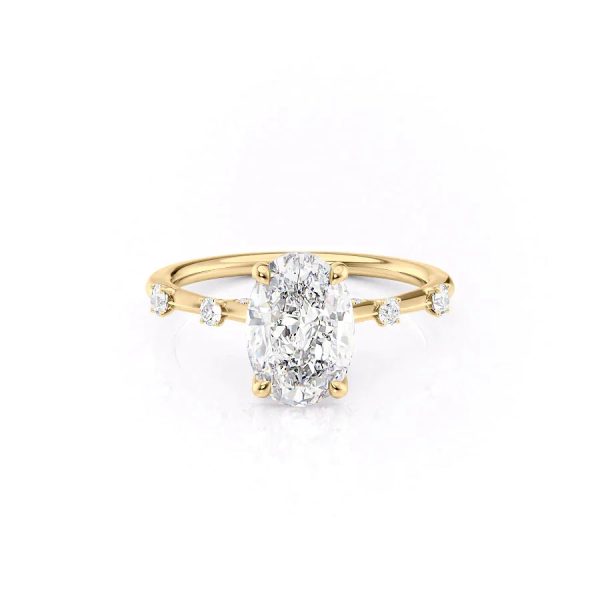 The Serena Set With A 1.5 Carat Oval Lab Diamond Cheap