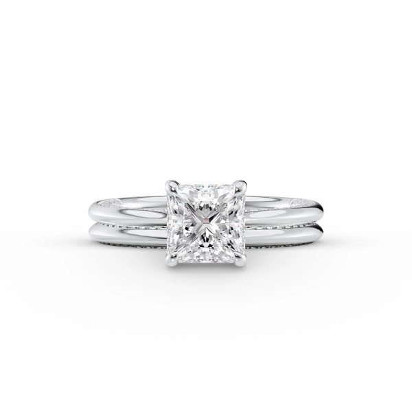 The Claire Set With A 2 Carat Princess Lab Diamond For Discount