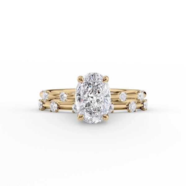 The Serena Set With A 1.5 Carat Oval Lab Diamond Cheap