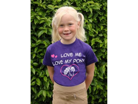 British Country Collection  Love me Love my Pony  Childrens T-Shirt For Discount