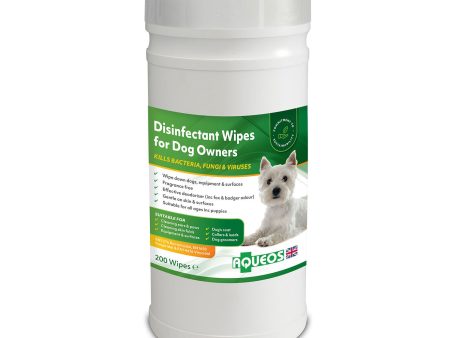 Aqueos Disinfectant Wipes For Dog Owners - 200 Wipes Hot on Sale