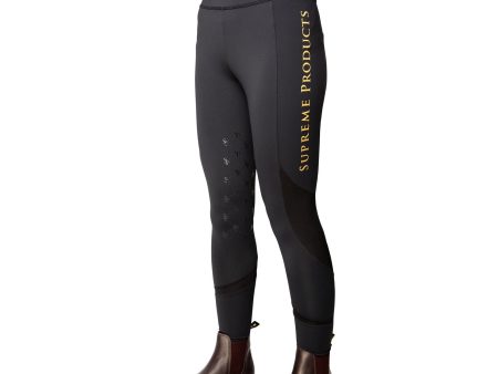 Supreme Products Active Show Rider Leggings - Black Gold - X Small For Sale