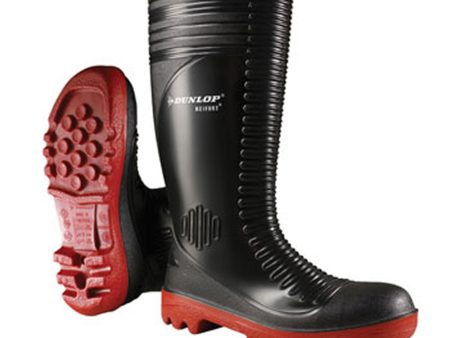 Dunlop Acifort Ribbed Full Safety - Black Red Online Sale